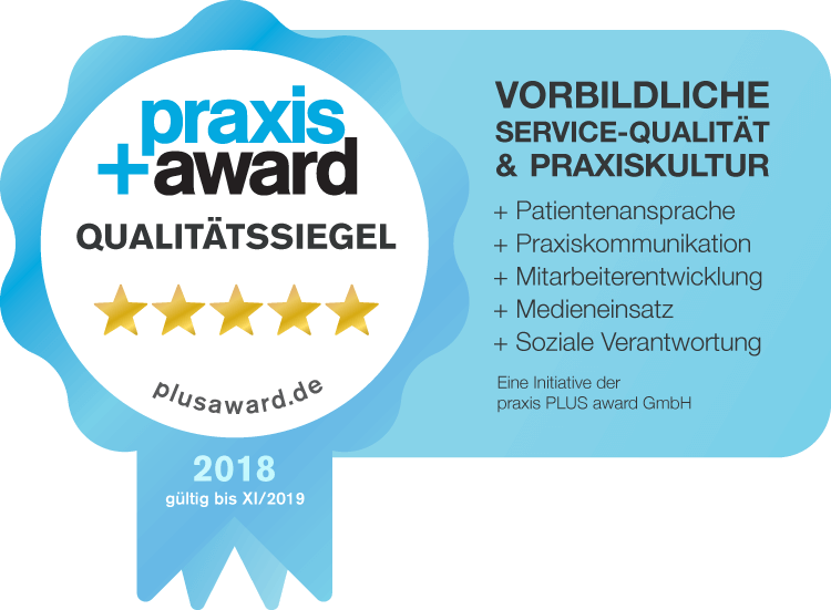 PraxisPlusAward Qualitaetssiegel gültig bis 11-2019 PraxisPlusAward Qualitaetssiegel gültig bis 11-2019